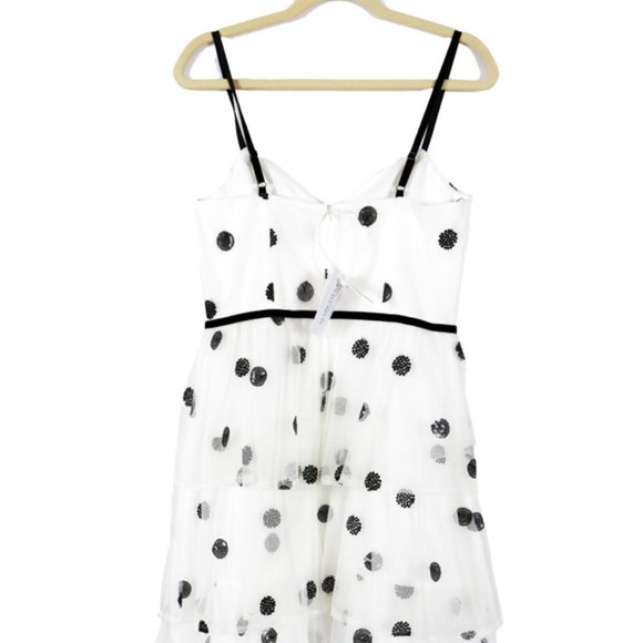 Marchesa Notte - Dotted Tiered Dress - Picture 3 of 5